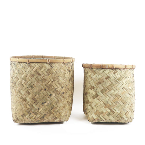 Conservatory Archives Plant Pots, Planter Jof. Woven basket planter with coated inner concrete lining.