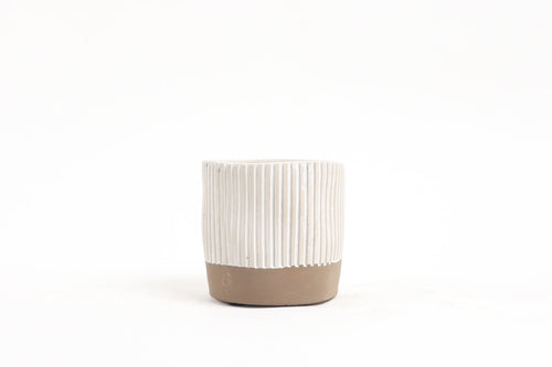 Conservatory Archives Plant Pots, Planter Seppel. Clay planter with a ridged finish.