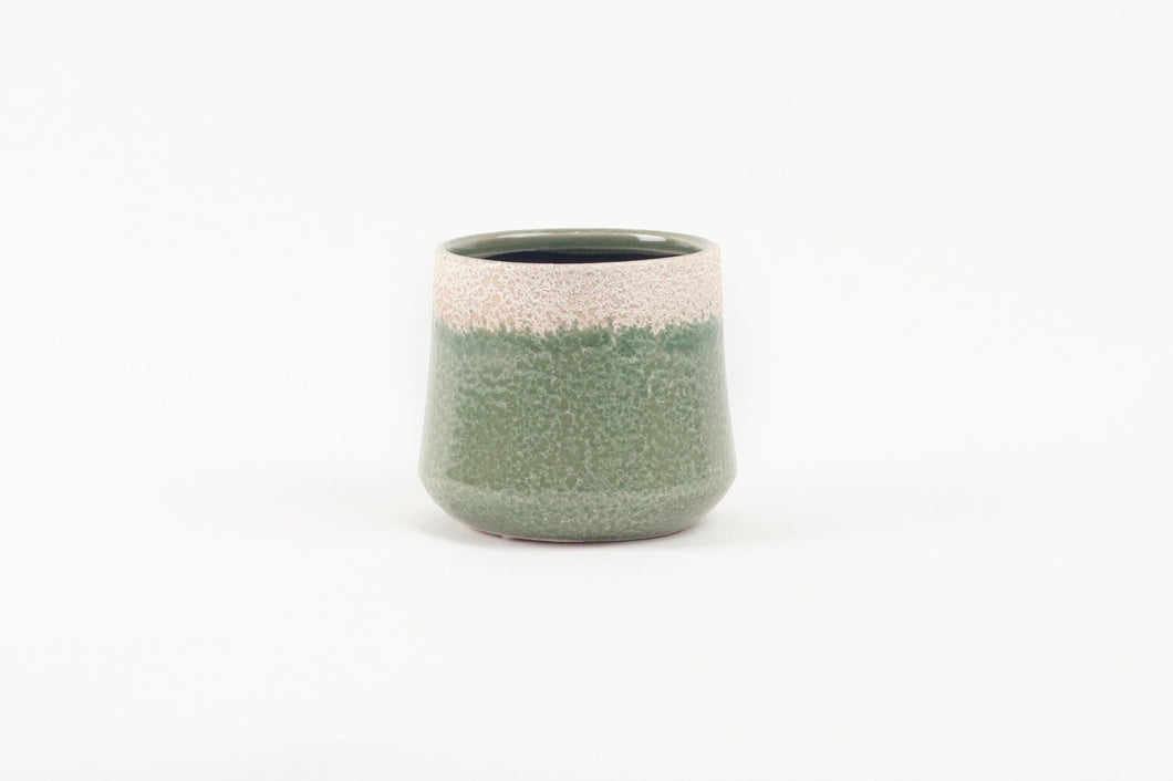 Conservatory Archives Plant Pots, Planter Hulbury Green. Glazed planter with soft green tones.